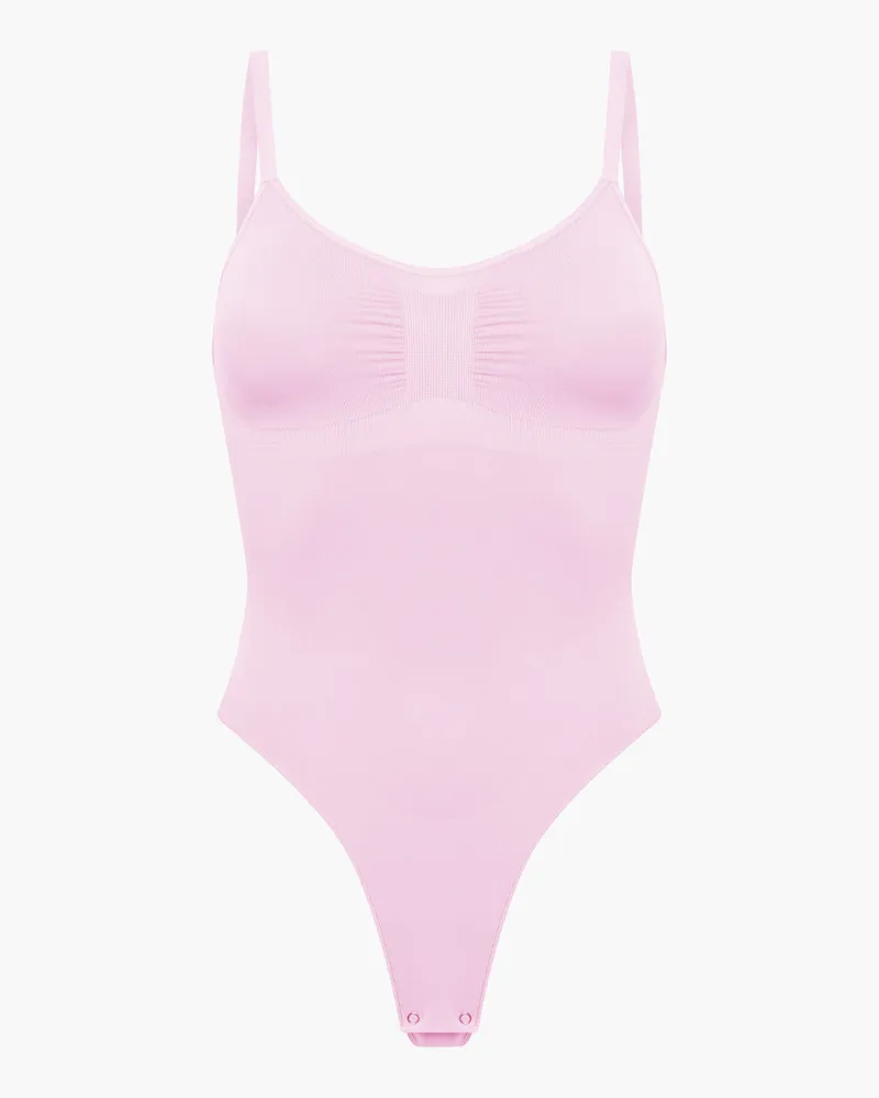 creamy fabrics Bodysuit Sculpting Shapewear mit String (#2) - Baby Pink / S 