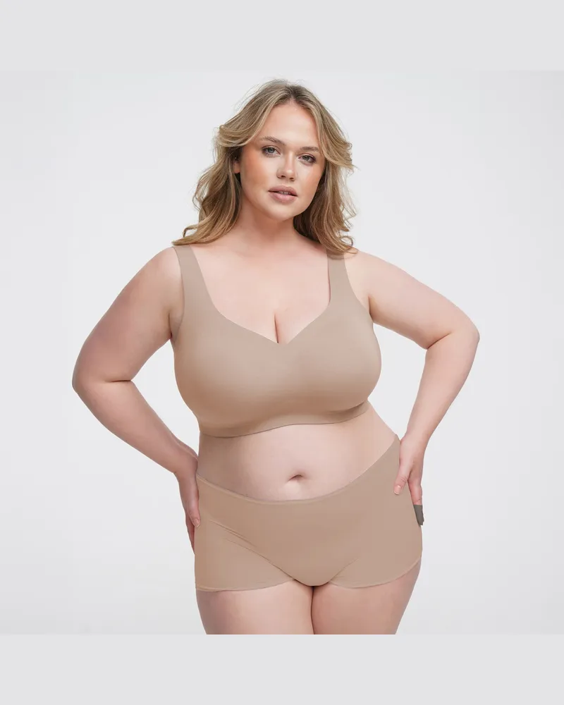 creamy fabrics Comfort Minimizer Back Support BH - Beige / XL 