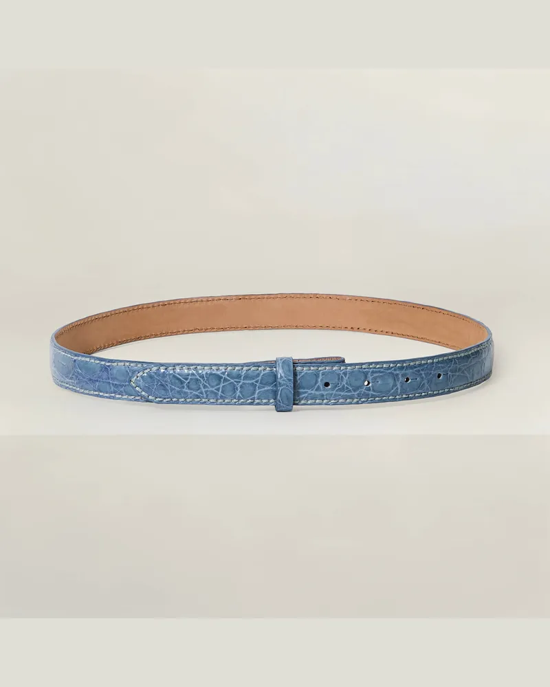 Reptile's House 25 mm Gürtel aus Flankenkrokodilleder ohne Schnalle - Jeans 