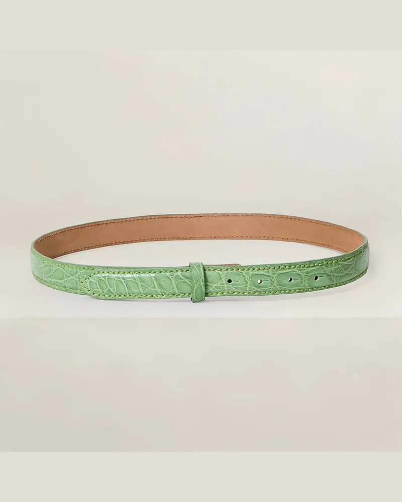 Reptile's House 25 mm Gürtel aus Flankenkrokodilleder ohne Schnalle - Jeans 