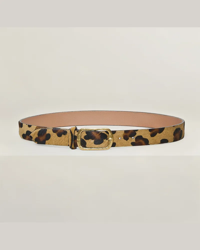 Reptile's House Alma Schnalle und 30 mm nahtloser Ponyfell gürtel - Zebra 