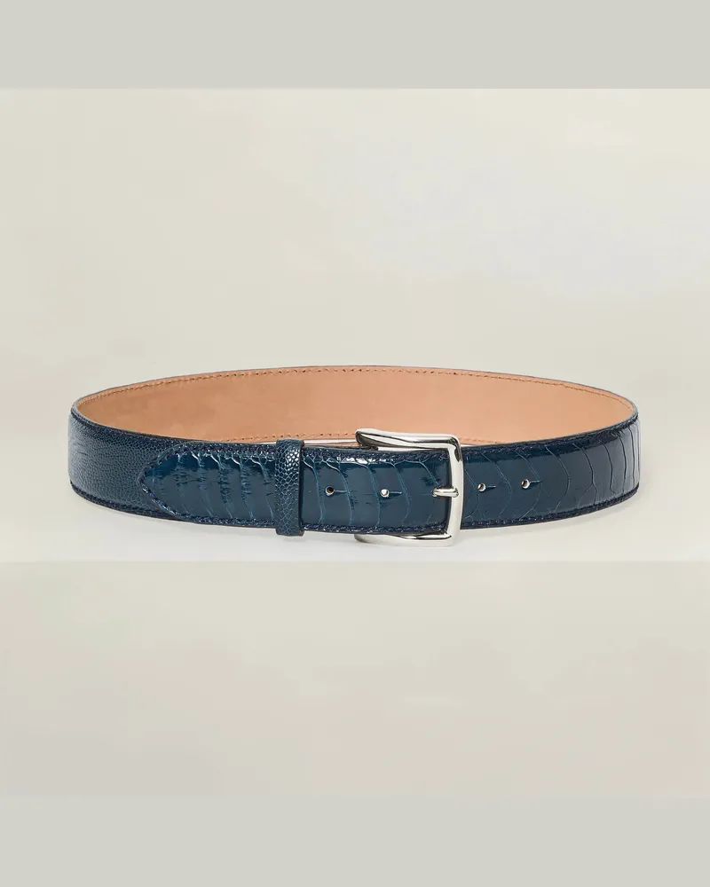 Reptile's House Altea-Schnalle Straußengürtel 40 mm - Mint, Altea Gold 