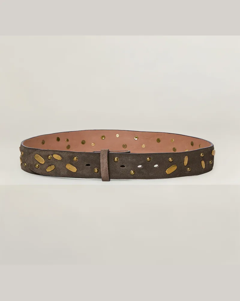 Reptile's House Wildledergürtel mit Nieten 40mm - Jeans 