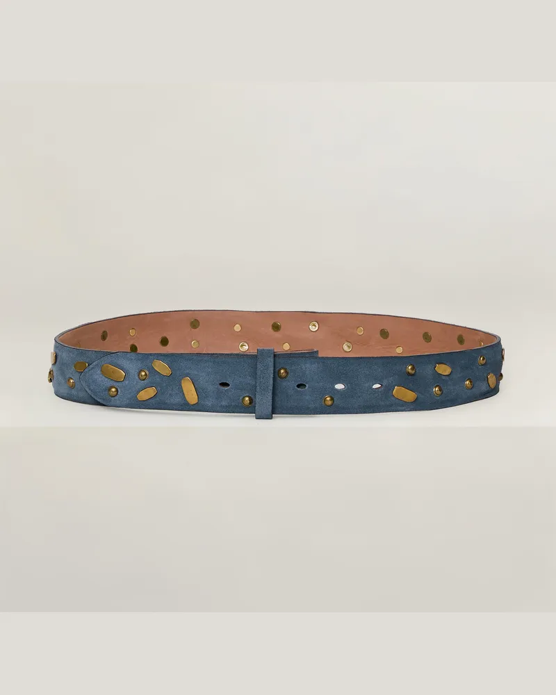 Reptile's House Wildledergürtel mit Nieten 40mm - Jeans 