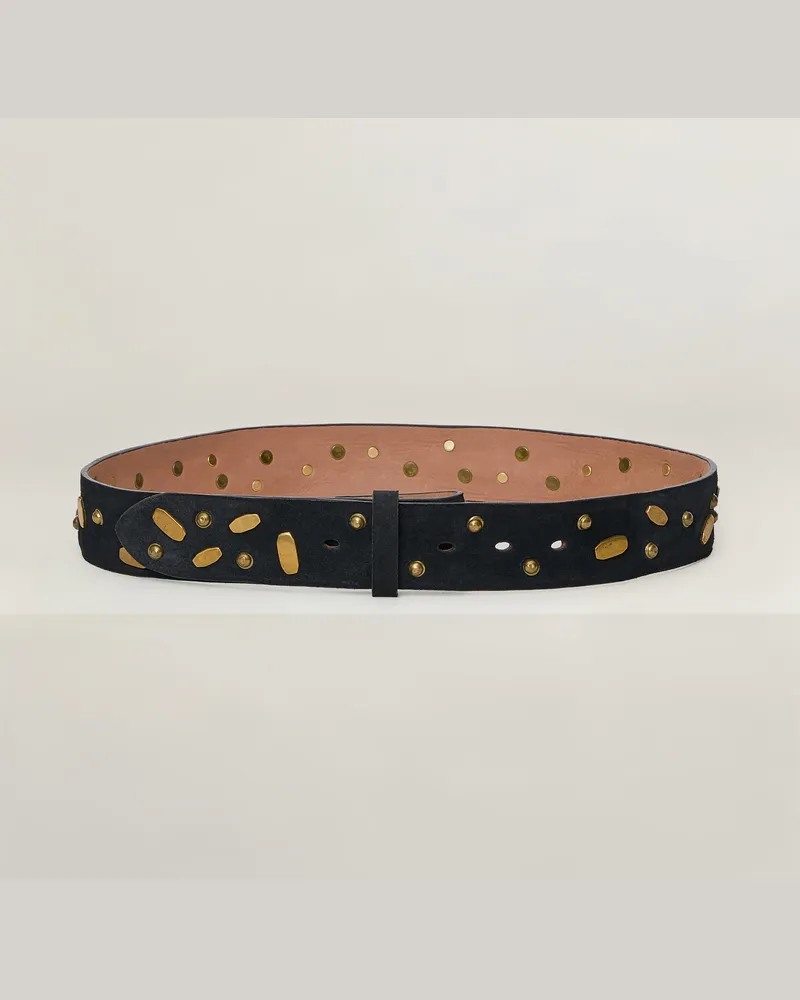 Reptile's House Wildledergürtel mit Nieten 40mm - Jeans 