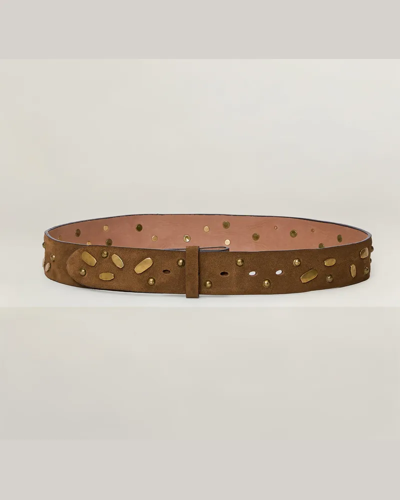 Reptile's House Wildledergürtel mit Nieten 40mm - Jeans 