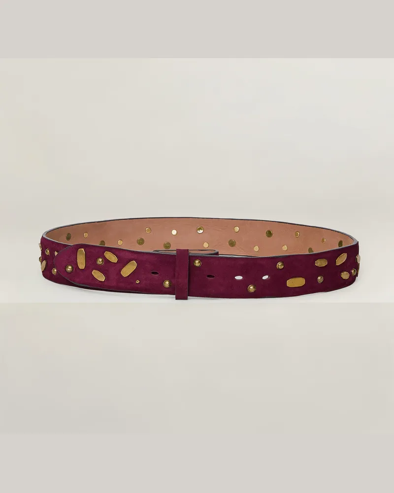 Reptile's House Wildledergürtel mit Nieten 40mm - Jeans 