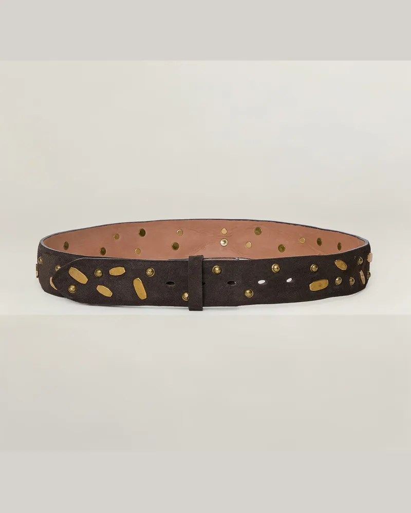 Reptile's House Wildledergürtel mit Nieten 40mm - Jeans 