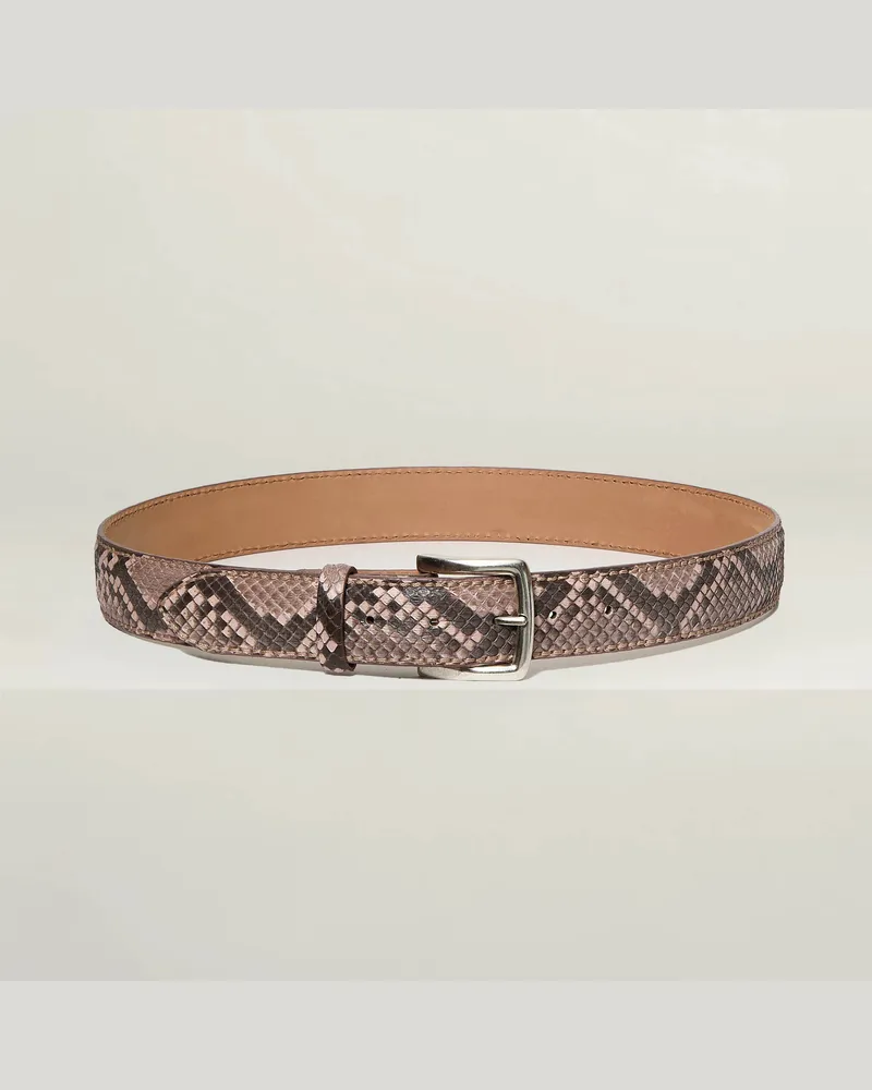 Reptile's House Rebel - Python LederGürtel - Rosa 