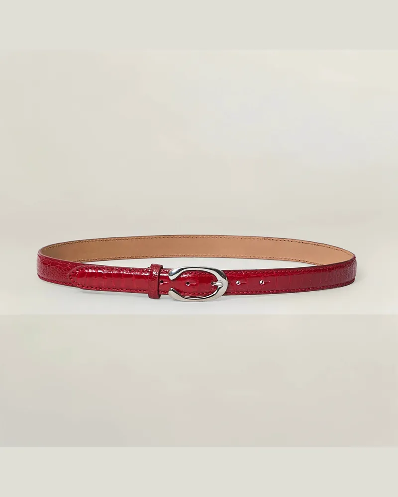 Reptile's House Callie Buckle Straußengürtel 25 mm - Perl 