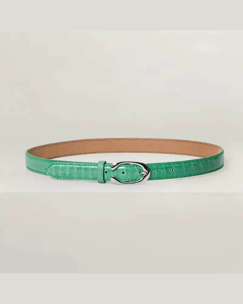 Reptile's House Callie Buckle Straußengürtel 25 mm - Perl 