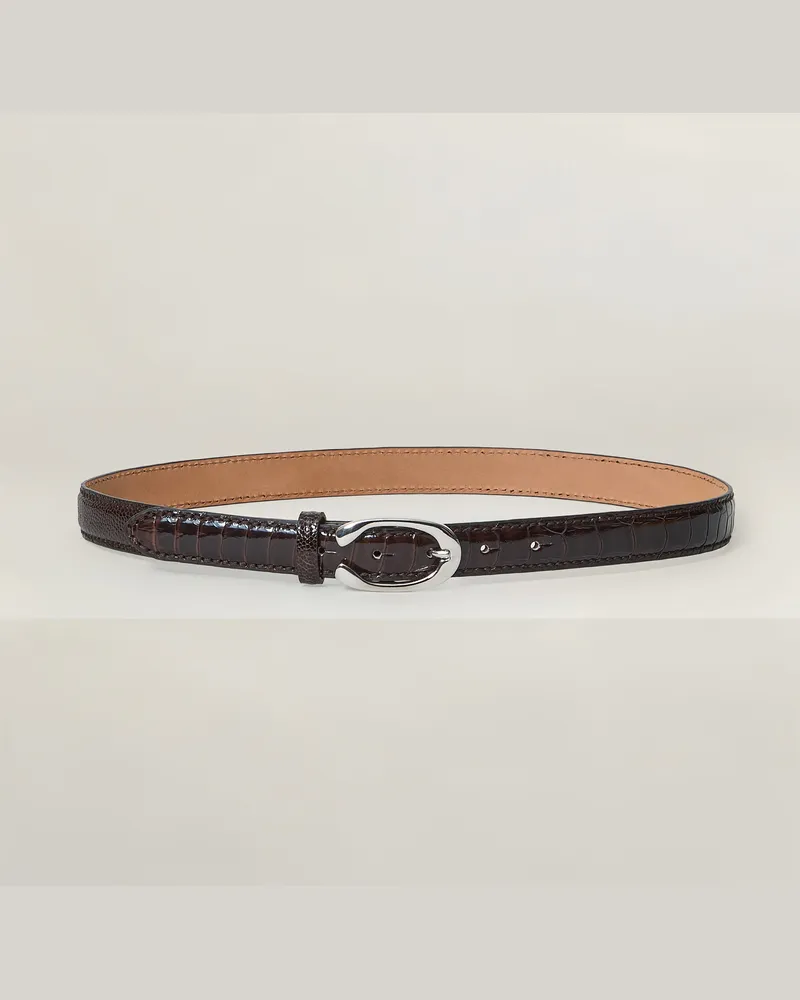 Reptile's House Callie Buckle Straußengürtel 25 mm - Perl 