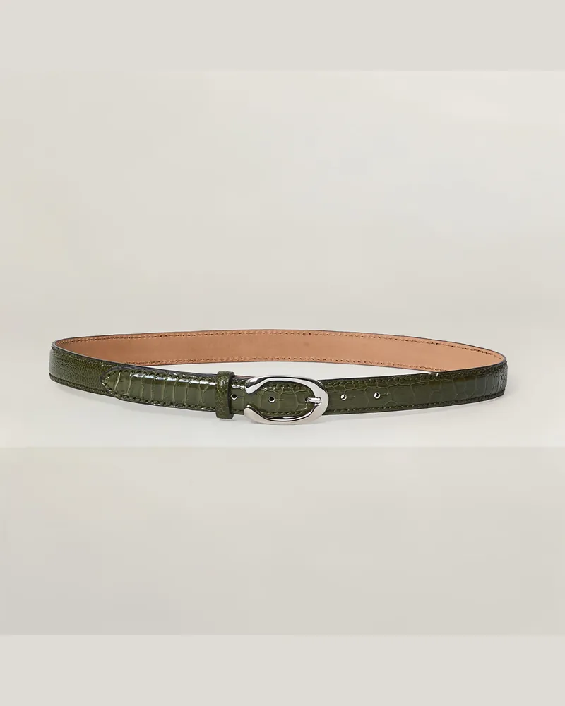 Reptile's House Callie Buckle Straußengürtel 25 mm - Perl 
