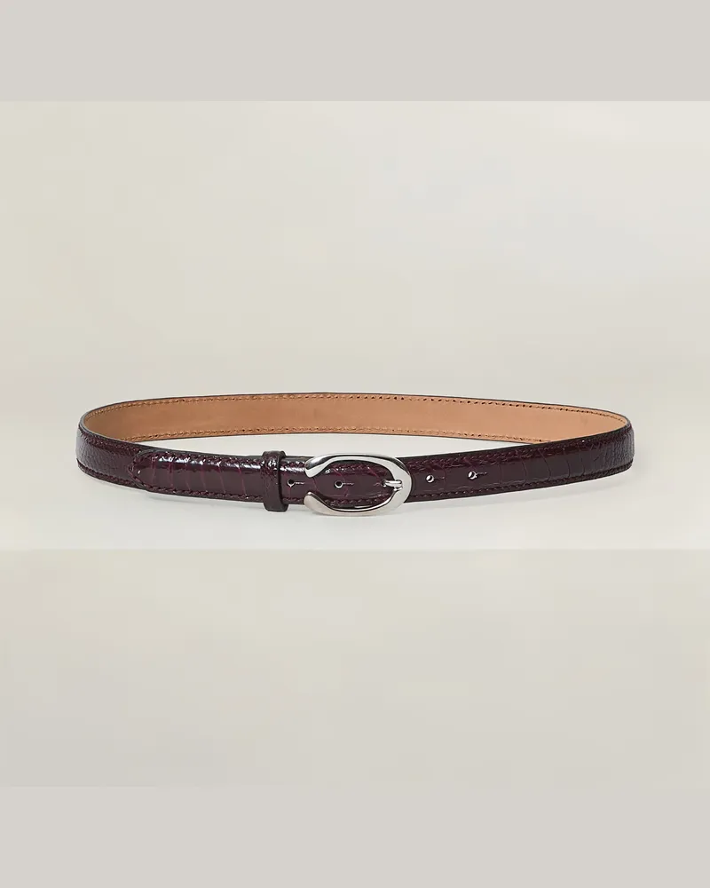 Reptile's House Callie Buckle Straußengürtel 25 mm - Perl 