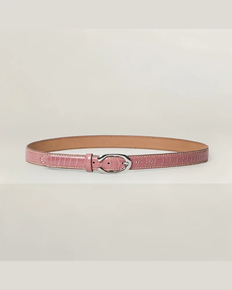 Reptile's House Callie Buckle Straußengürtel 25 mm - Perl 