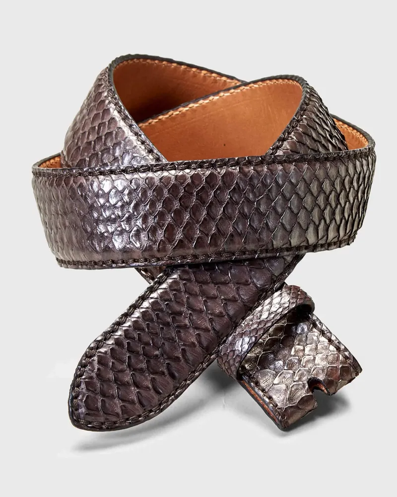 Reptile's House Devin - Pythonleder Gürtel - Cream 