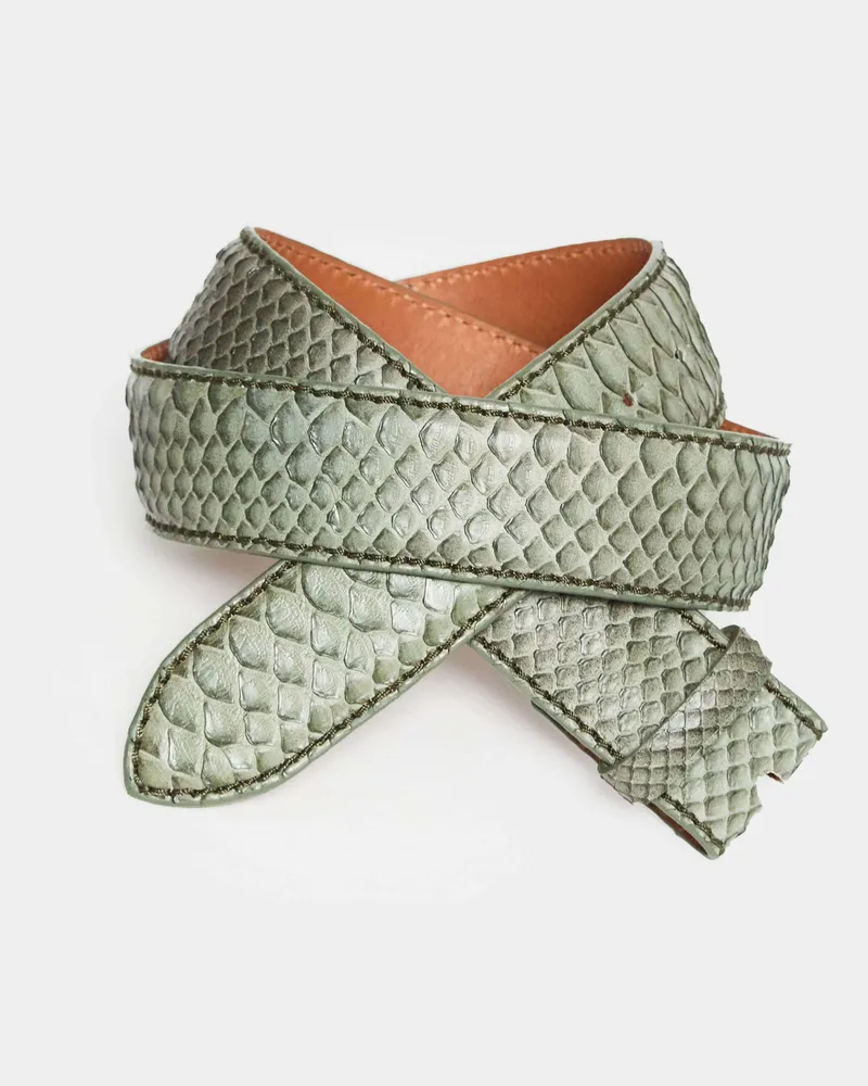 Reptile's House Devin - Pythonleder Gürtel - Cream 