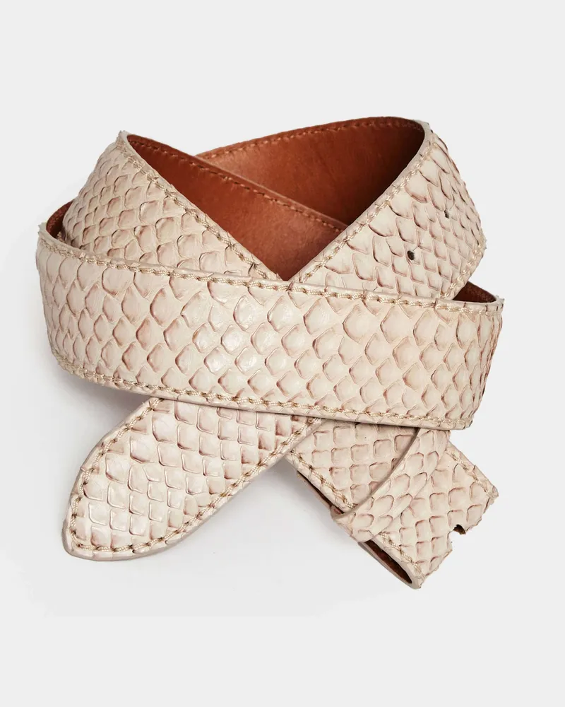 Reptile's House Devin - Pythonleder Gürtel - Cream 