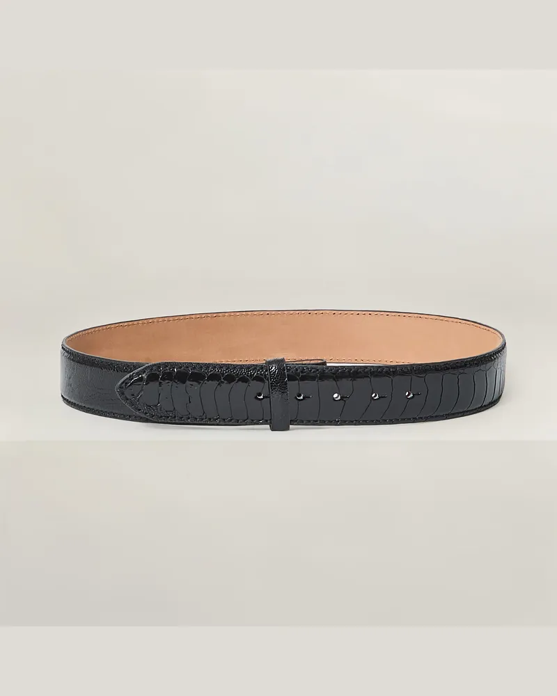 Reptile's House 40 mm Straußengürtel ohne Schnalle - Mint 