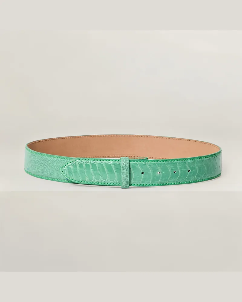 Reptile's House 40 mm Straußengürtel ohne Schnalle - Mint 