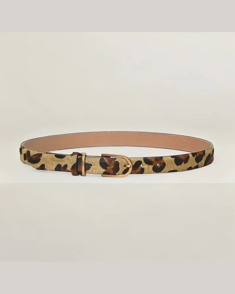 Reptile's House Étoile Schnalle und nahtloser 25-mm-Gürtel aus Ponyfell - Zebra 