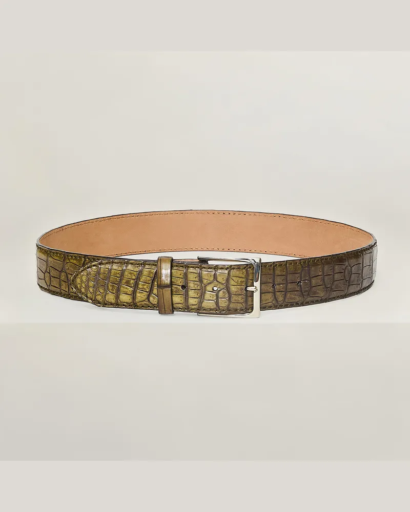 Reptile's House Robin-Schnalle und Croco-Schwanzgürtel 40 mm - Jeans 