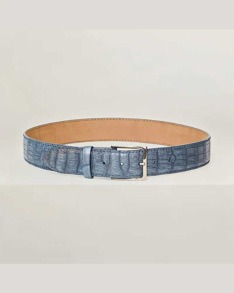 Reptile's House Robin-Schnalle und Croco-Schwanzgürtel 40 mm - Jeans 