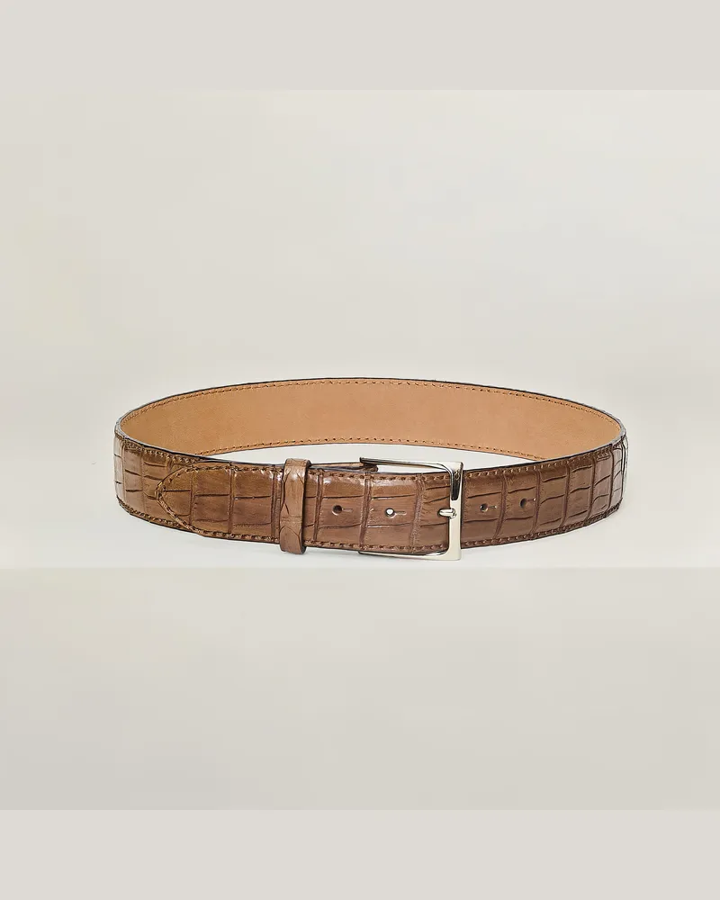 Reptile's House Robin-Schnalle und Croco-Schwanzgürtel 40 mm - Jeans 