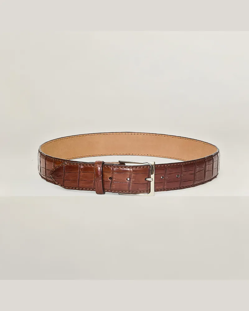 Reptile's House Robin-Schnalle und Croco-Schwanzgürtel 40 mm - Jeans 