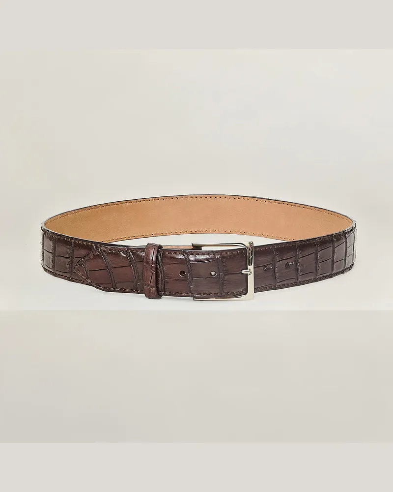 Reptile's House Robin-Schnalle und Croco-Schwanzgürtel 40 mm - Jeans 