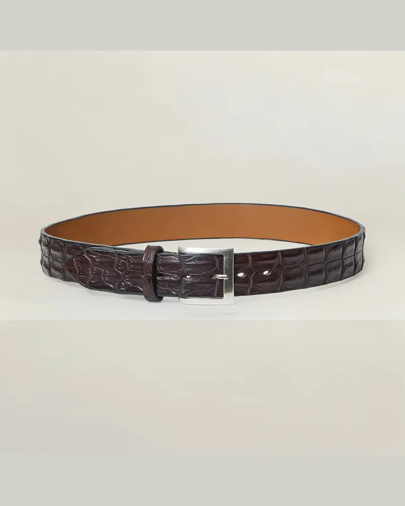 Reptile's House Outback – Gürtel aus Krokodilrückenleder 4 cm - Jeans, Nathan 