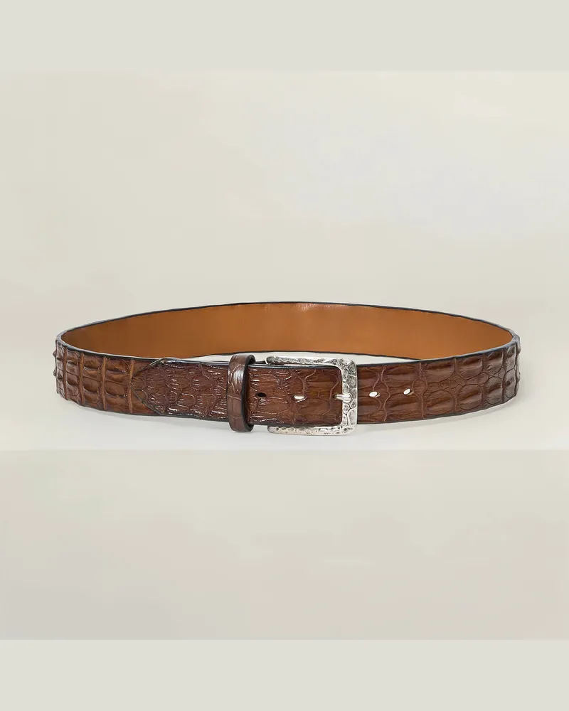 Reptile's House Outback – Gürtel aus Krokodilrückenleder 4 cm - Jeans, Nathan 
