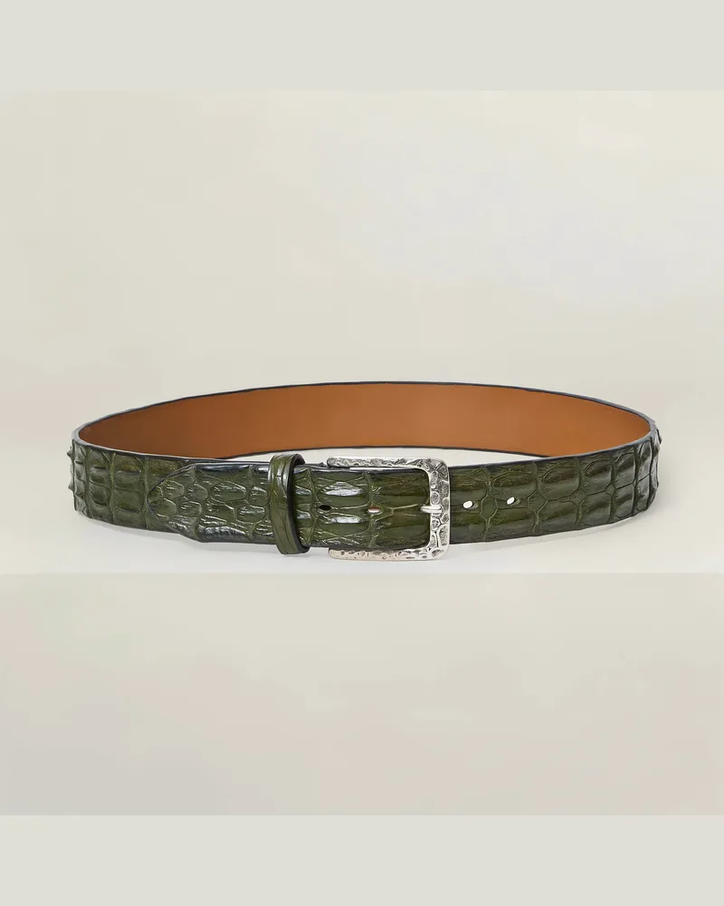 Reptile's House Outback – Gürtel aus Krokodilrückenleder 4 cm - Jeans, Nathan 