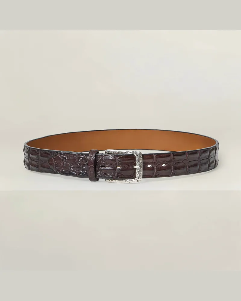 Reptile's House Outback – Gürtel aus Krokodilrückenleder 4 cm - Jeans, Nathan 
