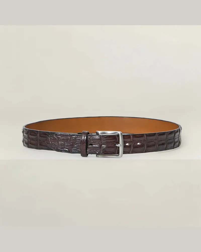 Reptile's House Outback – Gürtel aus Krokodilrückenleder 4 cm - Jeans, Nathan 