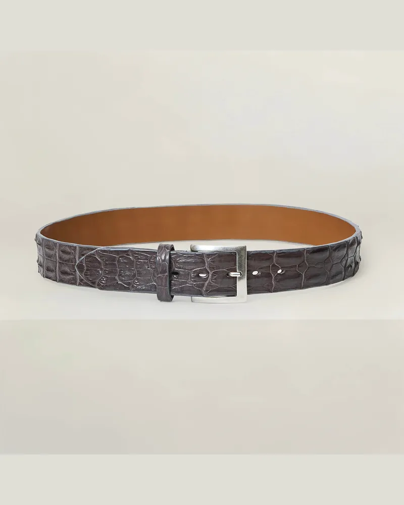 Reptile's House Outback – Gürtel aus Krokodilrückenleder 4 cm - Jeans, Nathan 