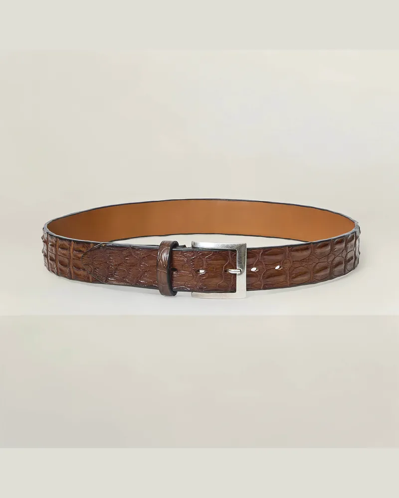 Reptile's House Outback – Gürtel aus Krokodilrückenleder 4 cm - Jeans, Nathan 