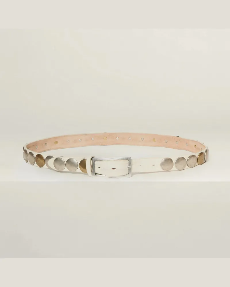 Reptile's House Touch - Ledergürtel mit Nieten - Braun 