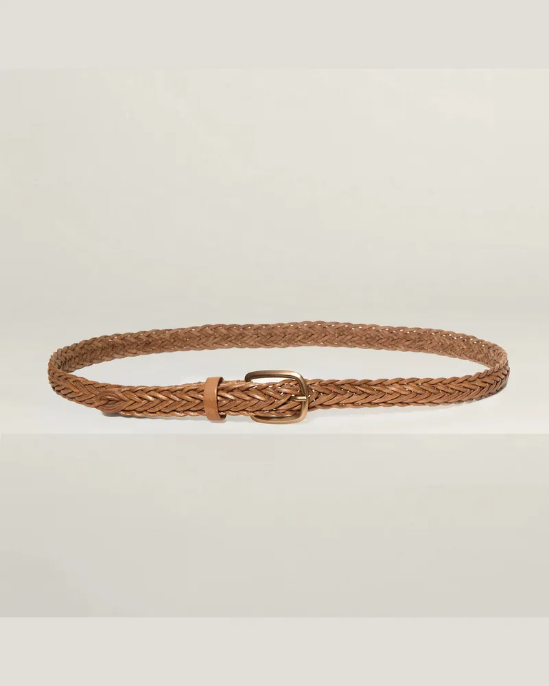 Reptile's House Fiamma – Geflochtener Ledergürtel - Cream 