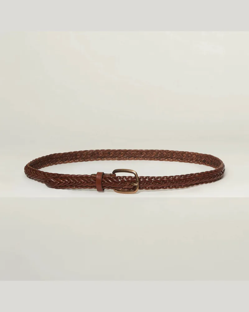 Reptile's House Fiamma – Geflochtener Ledergürtel - Cream 