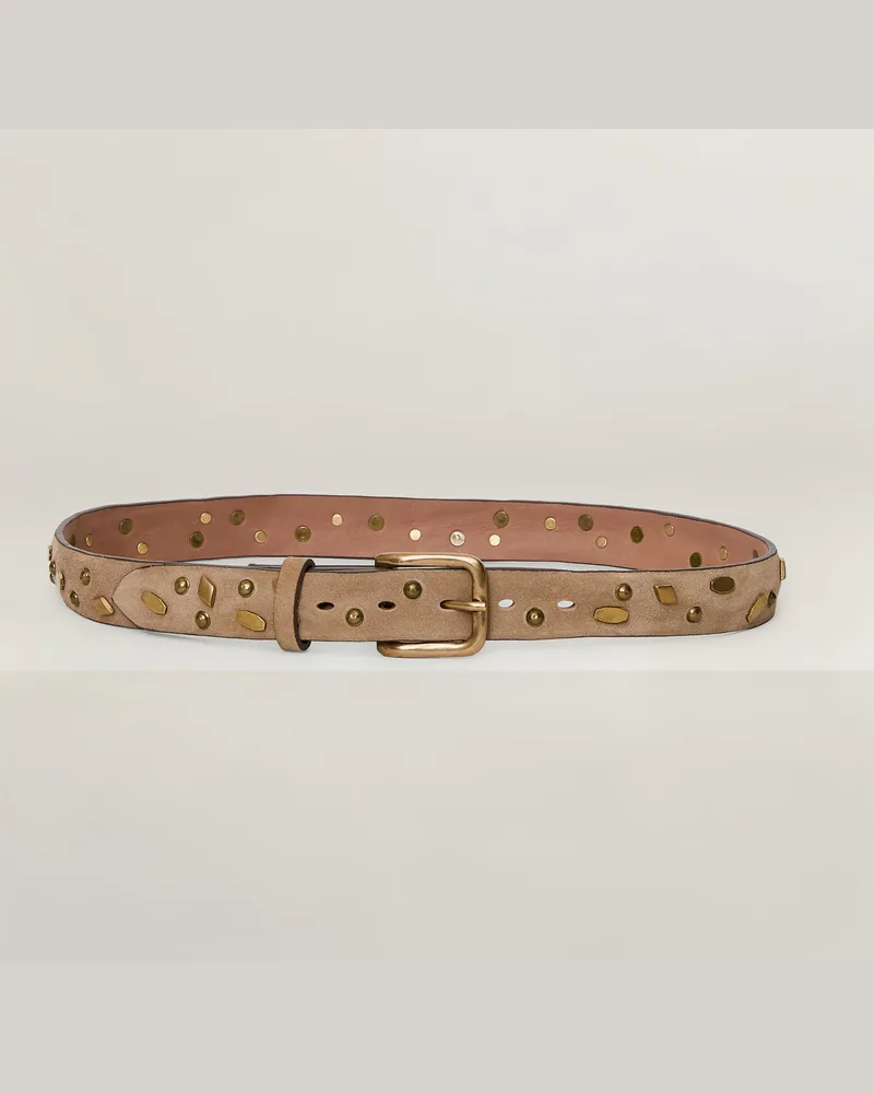 Reptile's House Nusa-Schnalle und Wildledergürtel mit Nieten 30mm - Jeans 