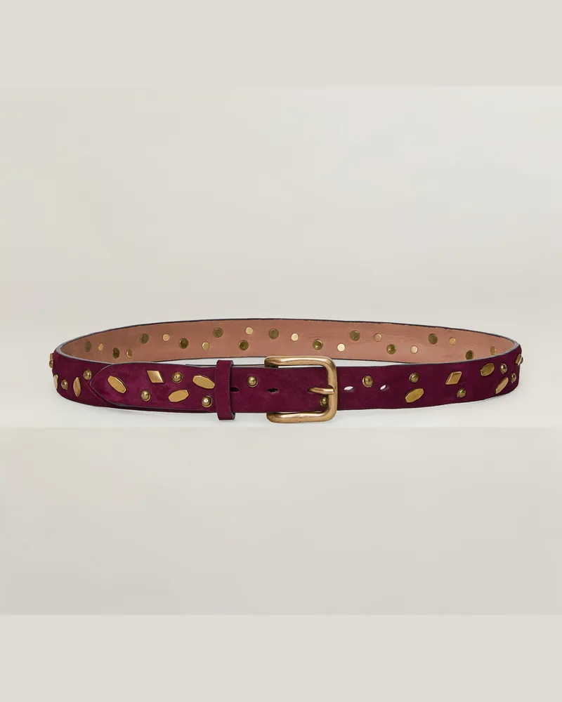 Reptile's House Nusa-Schnalle und Wildledergürtel mit Nieten 30mm - Jeans 