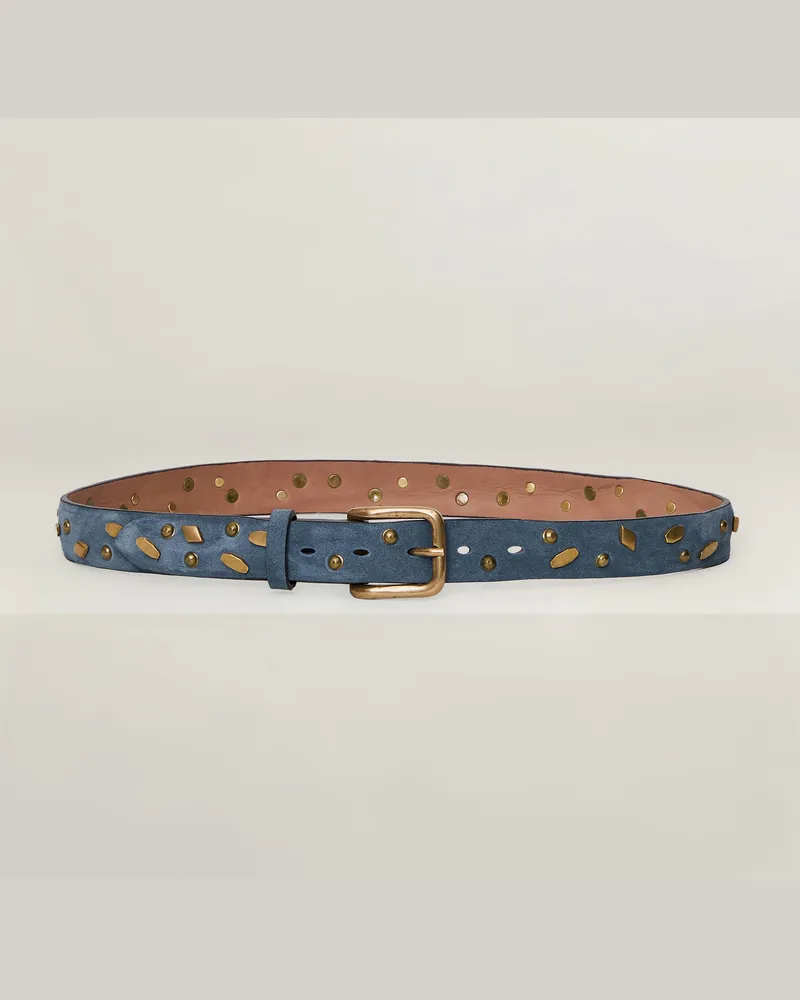 Reptile's House Nusa-Schnalle und Wildledergürtel mit Nieten 30mm - Jeans 