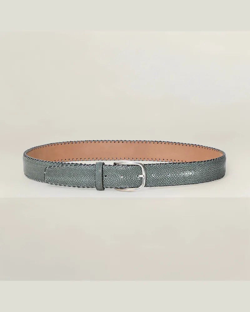 Reptile's House Arno-Schnalle und Gürtel aus Rochenleder 35 mm - Jeans 