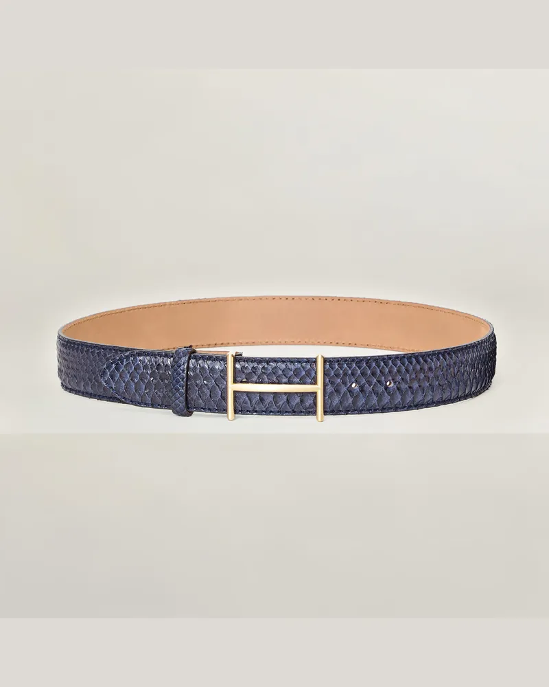 Reptile's House Horus-Schließe und Pythonleder-Gürtel 40 mm - Jeans 