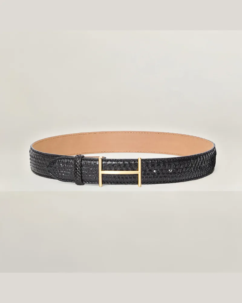 Reptile's House Horus-Schließe und Pythonleder-Gürtel 40 mm - Jeans 