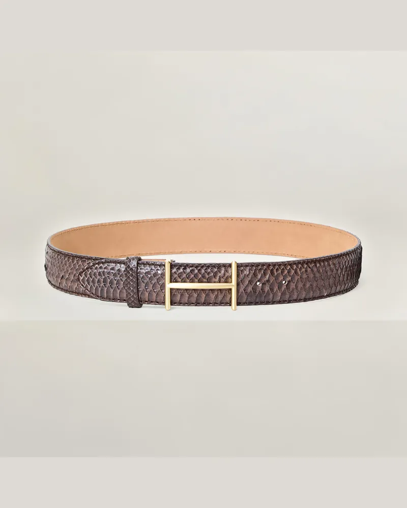 Reptile's House Horus-Schließe und Pythonleder-Gürtel 40 mm - Jeans 