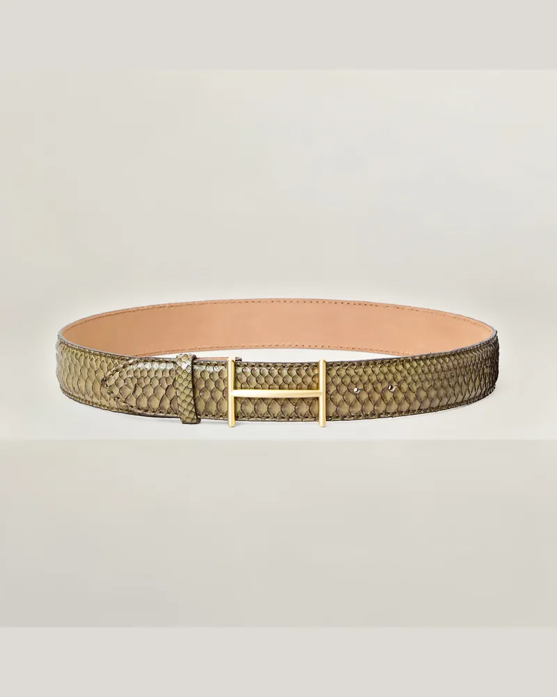 Reptile's House Horus-Schließe und Pythonleder-Gürtel 40 mm - Jeans 