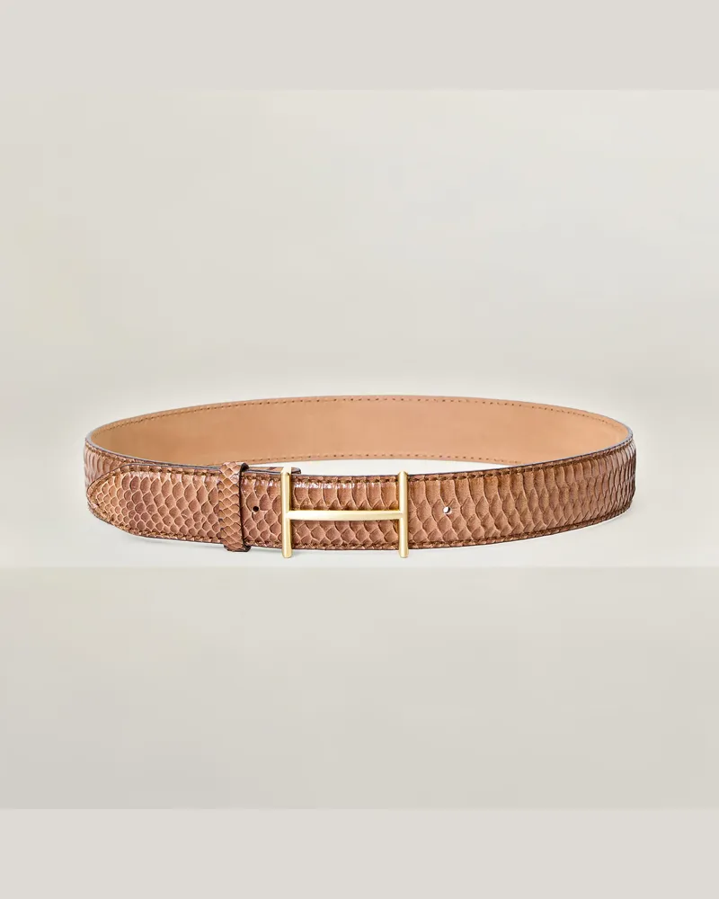 Reptile's House Horus-Schließe und Pythonleder-Gürtel 40 mm - Jeans 