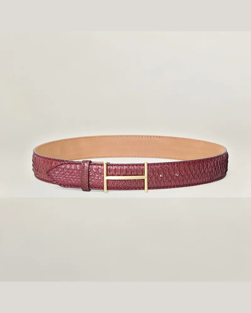 Reptile's House Horus-Schließe und Pythonleder-Gürtel 40 mm - Jeans 